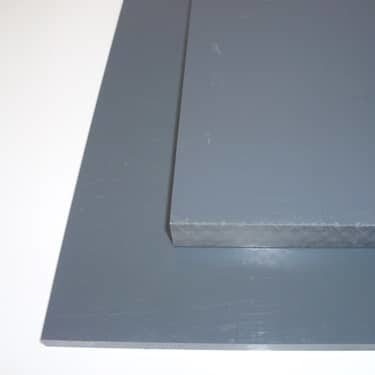 Hart PVC Platte 15mm ca 245 x 90mm grau Kunststoffplatte HDPVC 